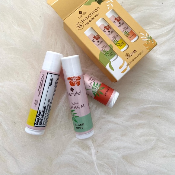 Hanalei Hawaiian Kukui Lip Balm Trio Set SPF 15 - Picture 3 of 5